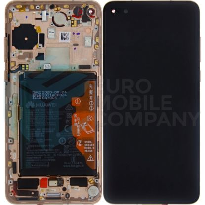 Bild von Huawei P40 (ANA-NX9) OEM Service Part Screen Incl. Battery (02353MFV) -  Blush Gold