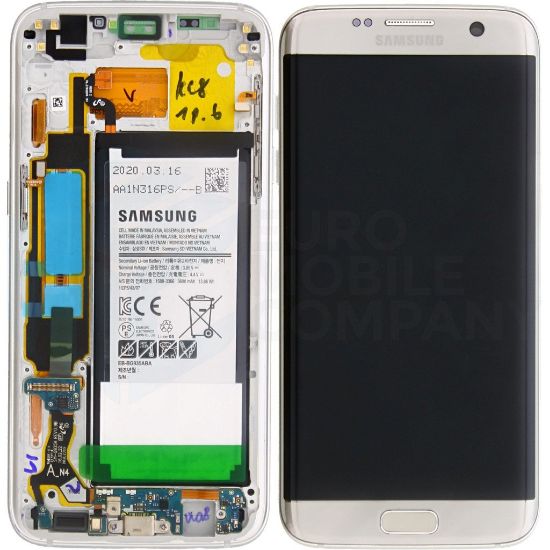 Bild von Samsung Galaxy S7 Edge (SM-G935F) Display + Battery (GH82-13360A) - Silver