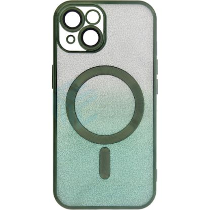 Bild von Gilter &amp; Glossy TPU Case For iPhone 15 Pro - Silver Green