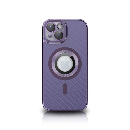 Bild von NY Carbon Glossy TPU Case For iPhone 15 - Dark Purple