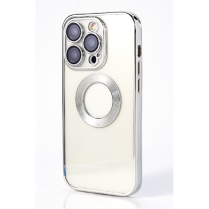 Bild von NY Glossy Phone &amp; Camera TPU Case For iPhone 15 Plus - Silver