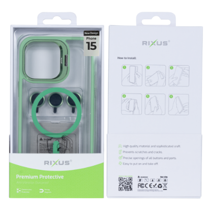 Bild von Rixus Classic 03 Case With MagSafe For iPhone 15 - Light Green