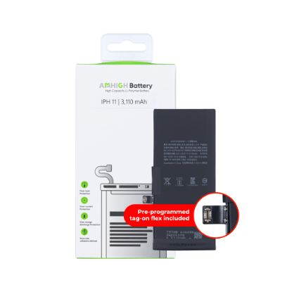 Bild von For iPhone 11 Battery With Tag-On Flex 616-00640 - 3110 mAh