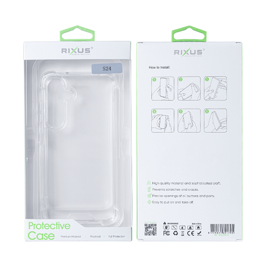 Bild von Rixus Anti-Burst Case For Samsung Galaxy S24 - Transparent