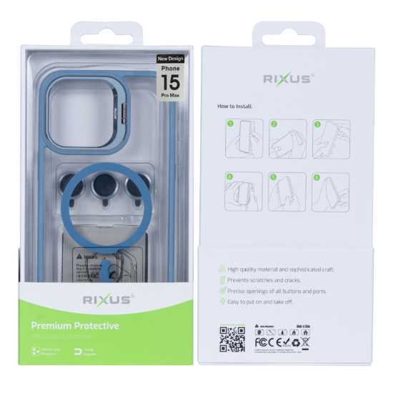 Bild von Rixus Classic 03 Case With MagSafe For iPhone 15 Pro Max - Light Blue