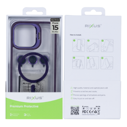 Bild von Rixus Classic 03 Case With MagSafe For iPhone 15 Pro Max - Deep Purple