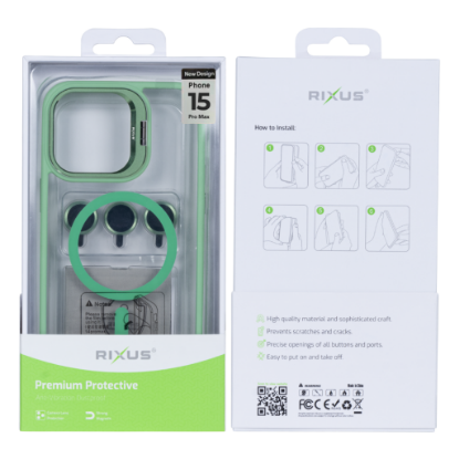 Bild von Rixus Classic 03 Case With MagSafe For iPhone 15 Pro Max - Light Green