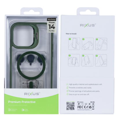 Bild von Rixus Classic 03 Case With MagSafe For iPhone 14 Pro Max - Dark Green