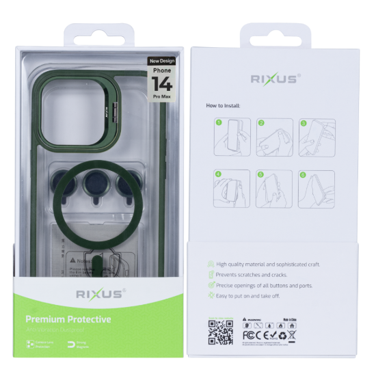 Bild von Rixus Classic 03 Case With MagSafe For iPhone 14 Pro Max - Dark Green