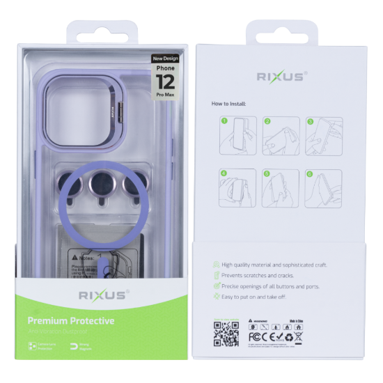 Bild von Rixus Classic 03 Case With MagSafe For iPhone 12 Pro Max - Light Purple