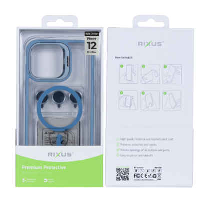 Bild von Rixus Classic 03 Case With MagSafe For iPhone 12 Pro Max - Light Blue