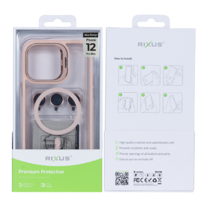 Bild von Rixus Classic 03 Case With MagSafe For iPhone 12 Pro Max - Light Pink