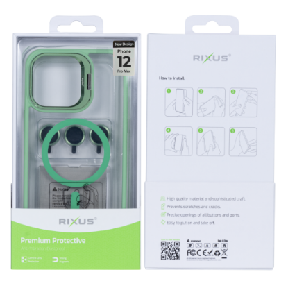 Bild von Rixus Classic 03 Case With MagSafe For iPhone 12 Pro Max - Light Green