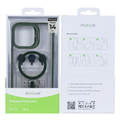 Bild von Rixus Classic 03 Case With MagSafe For iPhone 14 Pro - Dark Green