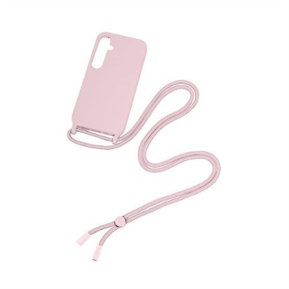 Bild von Rixus For Samsung Galaxy S24 Plus 5G S926B TPU Necklace Cord Cover Pink