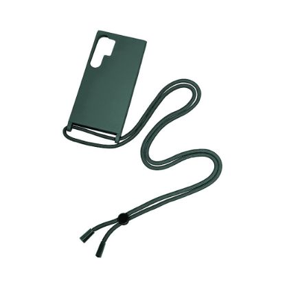 Bild von Rixus For Samsung Galaxy S24 Ultra 5G S928B TPU Necklace Cord Cover Dark Green