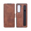 Bild von Rixus Wallet Case For Samsung Galaxy Z Fold 5 With Pen Holder Brown