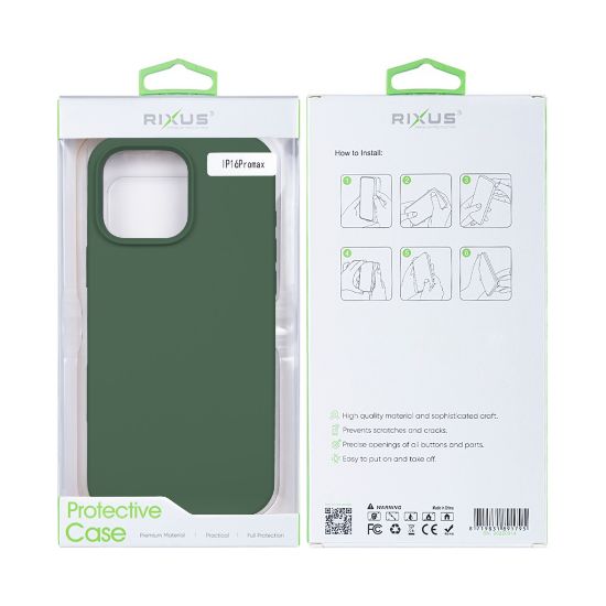 Bild von Rixus Soft TPU Phone Case With MagSafe For iPhone 16 Pro Max Dark Green