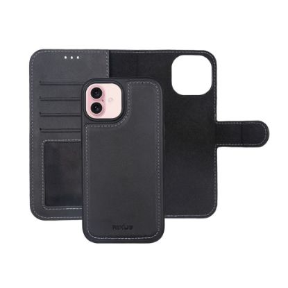 Bild von Rixus Duo Magnetic Detachable Wallet Black For iPhone 16 Plus