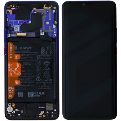 Bild von Huawei Mate 20 Pro 02352GGC (LYA-L09/ LYA-L29) OEM Service Part Screen Incl. Battery - Twilight/ Purple