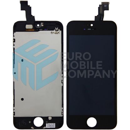 Bild von iPhone 5C Display + Digitizer, +Metal Plate A+ High Quality - Black