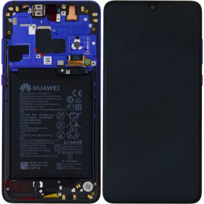 Bild von Huawei Mate 20 02352FRA (HMA-L09/ HMA-L29) OEM Service Part Screen Incl. Battery - Twilight