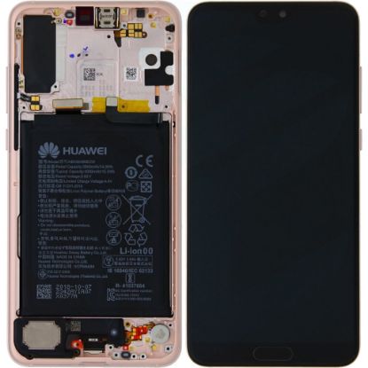 Bild von Huawei P20 Pro (CLT-L09/ CLT-L29) OEM Service Part Screen Incl. Battery  - Pink/Gold