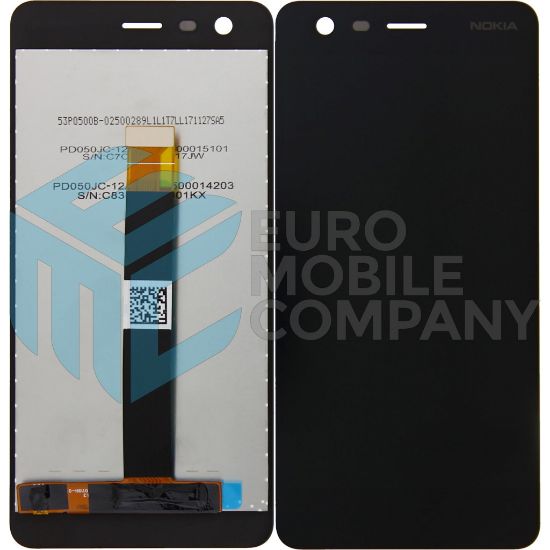 Bild von Nokia 2 Display + Digitizer Complete - Black