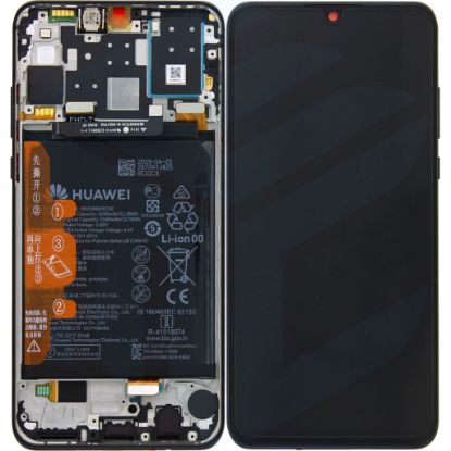 Bild von Huawei P30 Lite OEM Service Part Screen Incl. Battery (02352RPW) - Black