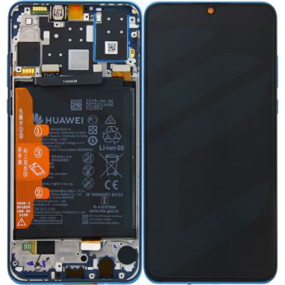 Bild von Huawei P30 Lite OEM Service Part Screen Incl. Battery (02352RQA) - Peacock Blue