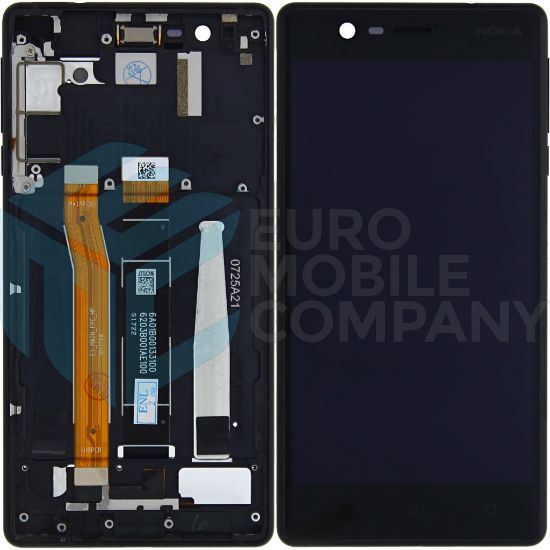 Bild von Nokia 3 (TA-1020; TA-1032) Display + Digitizer With Frame - Black