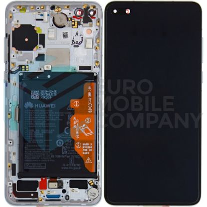 Bild von Huawei P40 (ANA-NX9) OEM Service Part Screen Incl. Battery (02353MFW) - Ice White