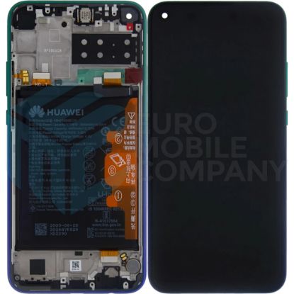 Bild von Huawei P40 Lite E 02353FMX (ART-L29) OEM Service Part Screen Incl. Battery - Aurora Blue