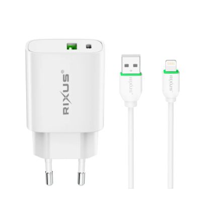 Bild von Rixus Quick Charge PD to Lightning + USB slot 20W RX90A