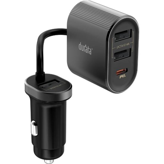 Bild von Durata PD Car Charger With 3 USB +PD- Port DR2028