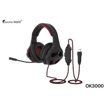 Bild von Gaming Headset Akorn OK3000 With Microphone - Red