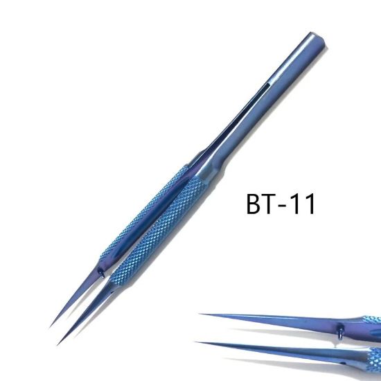 Bild von Titanium 0.15mm edge precision fingerprint tweezers - BT-11