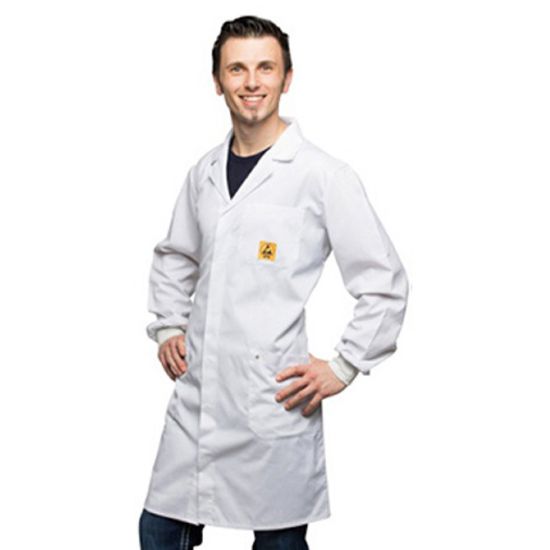 Bild von ESD work coat white, 3/4 length long sleeve, L (WBR-62420)