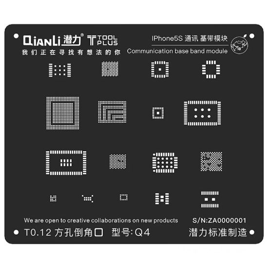 Bild von Qianli 3D iBlack iPhone 5s Communication Baseband BGA Reballing Stencil