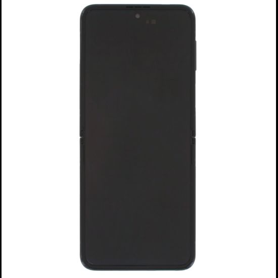 Bild von Samsung Galaxy Z Flip 3 (SM-F711B) Display Complete + Frame (No Camera) GH82-27244A / GH82-27243A - Panthom Black