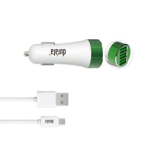 Bild von Durata Car Charger 2/1 5.1A Micro USB - White (DR-C508M)