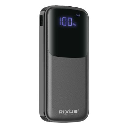 Bild von Rixus RXPB36B Powerbank 10.000 mAh With 4 Build-in Cables Black