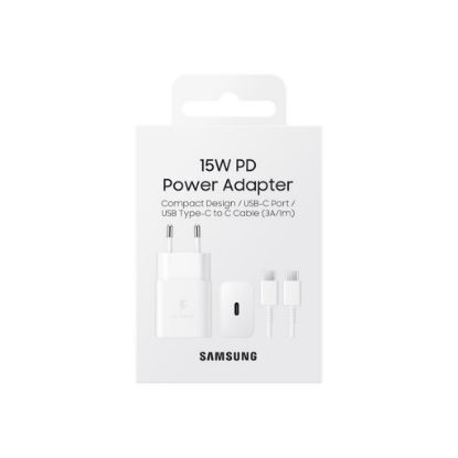 Bild von Samsung Travel Charger 2.0mAh (15W) + Type-C To Type-C Cable (EP-T1510XWEGEU) - White