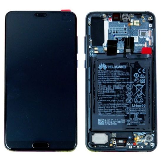 Bild von Huawei P20 Pro (CLT-L09/ CLT-L29) OEM Service Part Screen Incl. Battery - Black