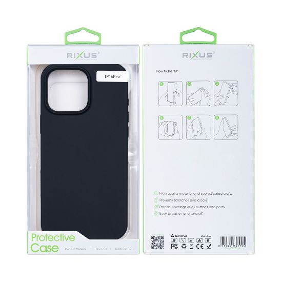 Bild von Rixus Soft TPU Phone Case With MagSafe For iPhone 16 Pro Black