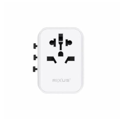 Bild von Rixus Power Adapter With 3 USB Ports and 1 PD RX3430 - White