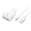 Bild von Rixus RX55A Fast Dual Charger 2.1A And Lightning USB Cable 100CM White