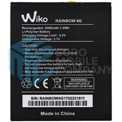 Bild von Replacement Battery Wiko Rainbow  4G - 2014 - 2000 mAh