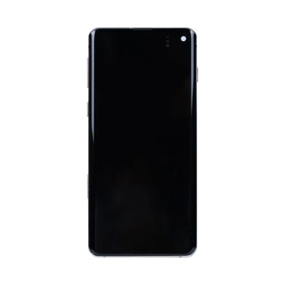 Bild von Samsung Galaxy S10 G973F Display And Digitizer With Frame Prism White Refurbished