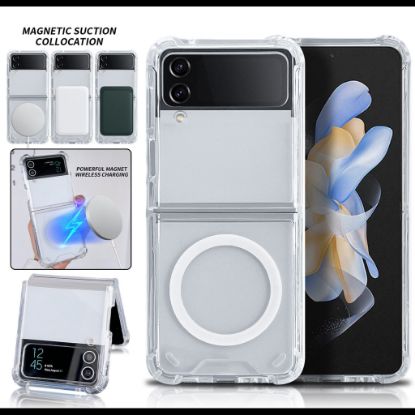 Bild von Samsung Galaxy Flip 3 Magnetic Folding Clear Case - Transparent